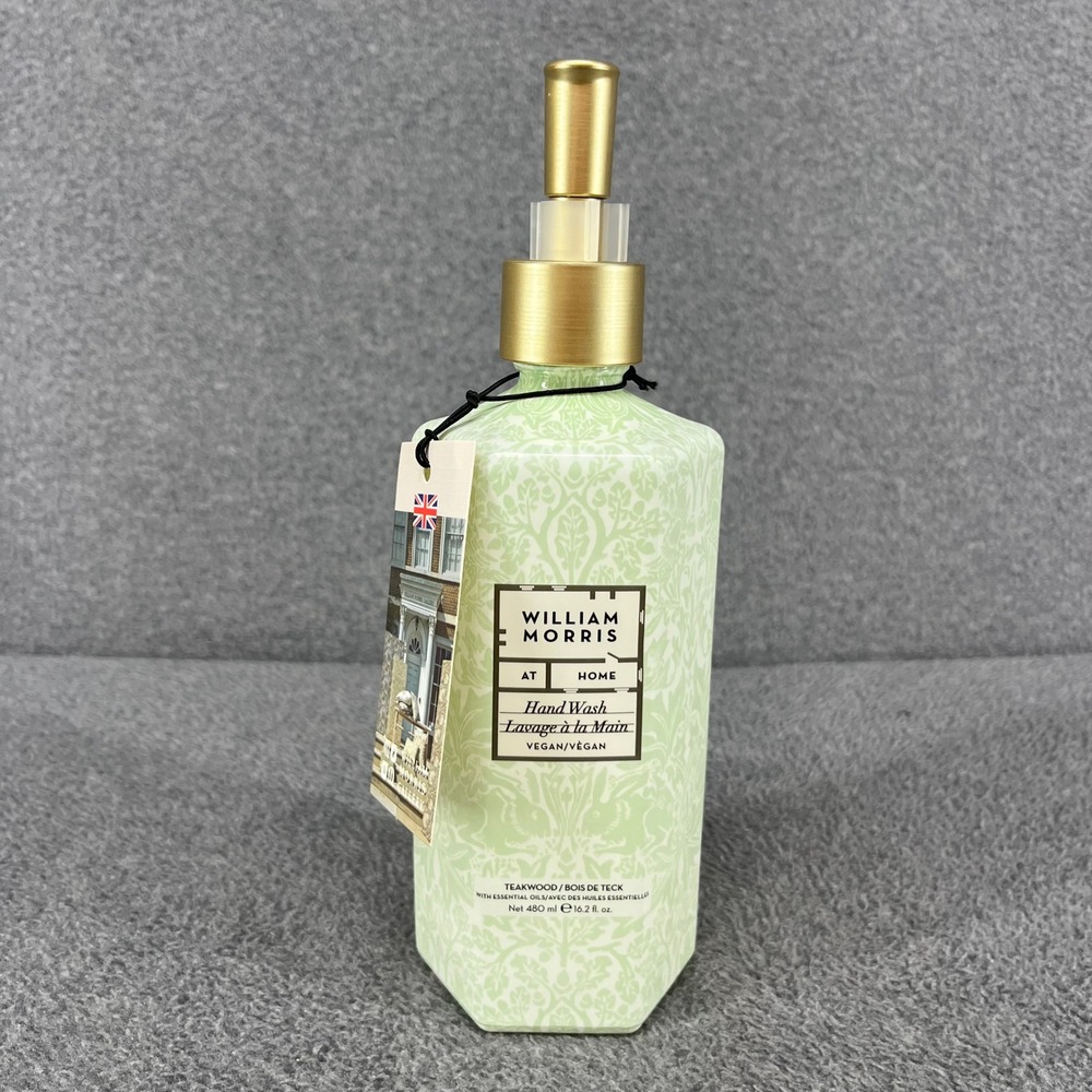 William Morris at Home Hand Wash Teakwood Vegan Damask Pump Soap 16.2oz